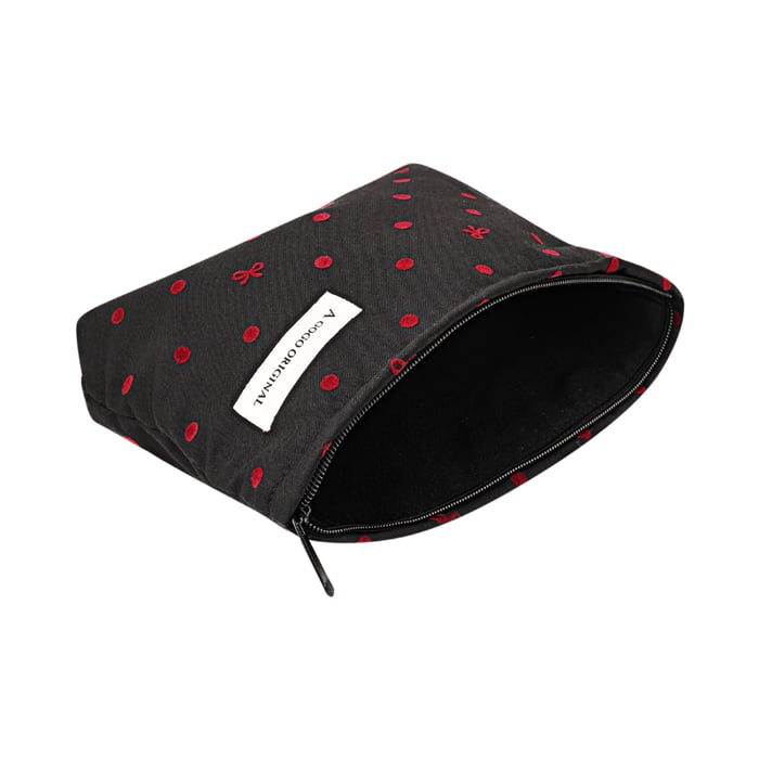 1 Piece Fashionable Series Sweet Dots Color Contrast Design High-capacity Women's Cosmetic Bags Picture6